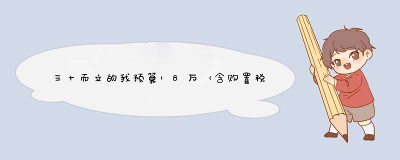 三十而立的我预算18万（含购置税、保险）买什么车合适？,第1张