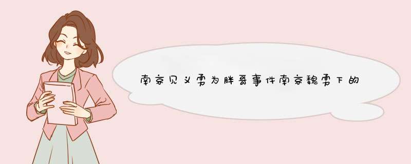 南京见义勇为胖哥事件南京魏勇下的四大金刚,第1张