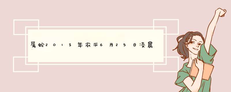 属蛇2013年农历6月25日凌晨2点半出生的男孩生辰八字,第1张