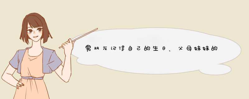 男朋友记得自己的生日、父母妹妹的生日、还有以前他喜欢过的一个女孩子的生日。唯独记不住我的生日！,第1张