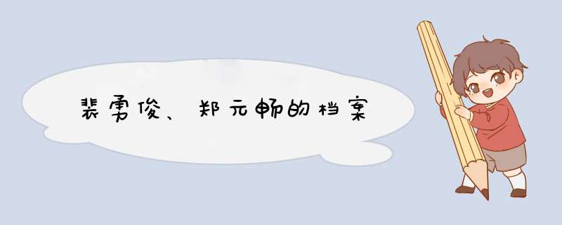 裴勇俊、郑元畅的档案,第1张