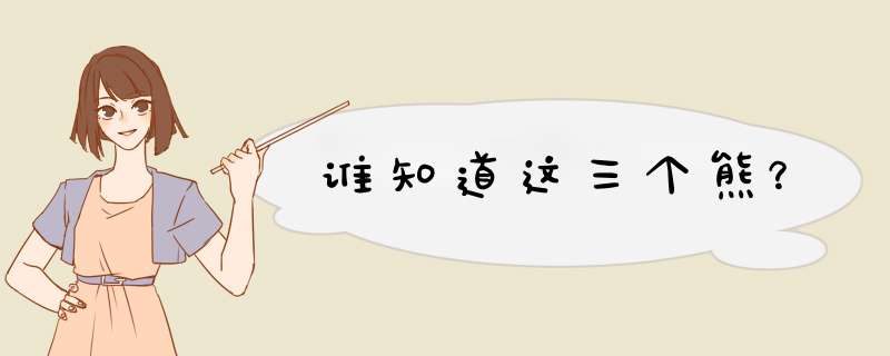 谁知道这三个熊？,第1张